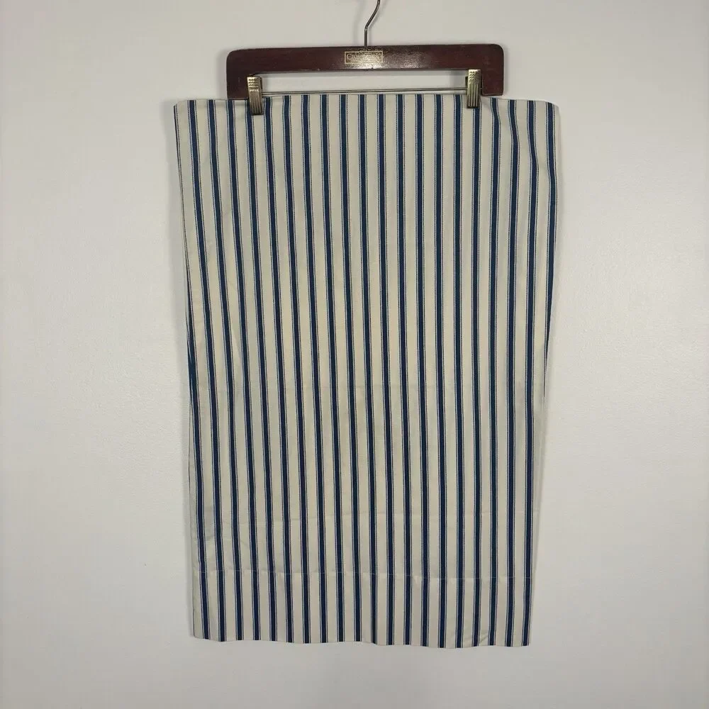 Ralph Lauren Vintage Ticking Stripe Pillowcase Blue White 100% Cotton USA Made